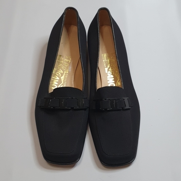 NEW Salvatore Ferragamo Vintage Tours Slip on Bla - Picture 3 of 9